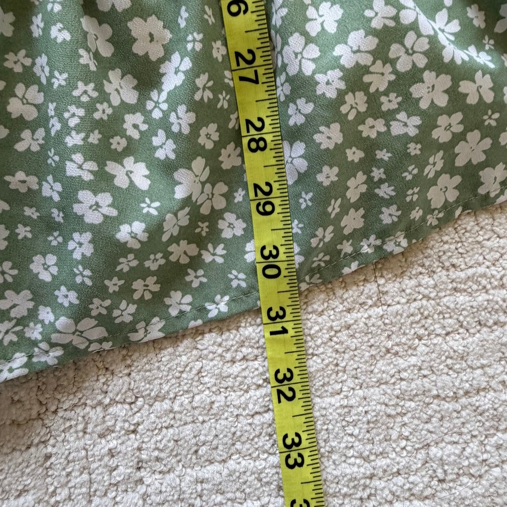 Princess Polly Green Floral Smocked Dress Puff Sleeve Milkmaid Cottagecore 4 - Picture 7 of 13